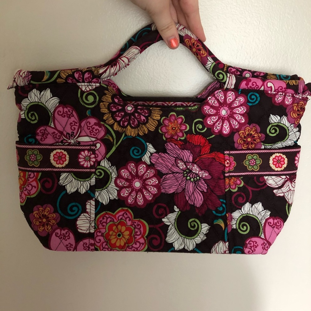 Vera Bradley handbag purse floral purple pattern